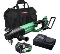 Hikoki D36DYAW4Z 36V Brushless Angle Drill 1 x 2.5Ah/5.0Ah Battery Charger & Bag