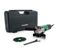 Hikoki G12STXJ7Z 115mm Angle Grinder & Diamond Blade With Case 240V/600W