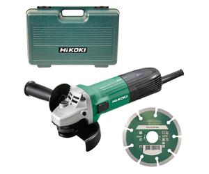 Hikoki G12STXJ8Z 115mm Angle Grinder with Diamond Blade in Case 110V/600W
