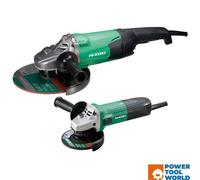 Hikoki G23ST & G12STX 230mm/115mm Angle Grinder Twin Pack 230V 2000W/600W
