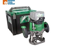 Hikoki M3612DAJ2Z 36v MULTIVOLT 1/2" Cordless Plunge Router Body In Stacker Case