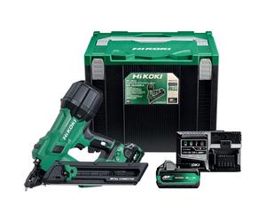 HiKOKI NR1838DKAJXZ 18V Brushless Metal Connector Nailer 2 x 5Ah Battery Charger