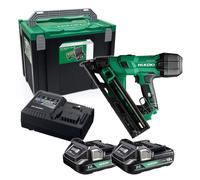 Hikoki NT1865DAAJXZ 15Ga Angled Finishing Nailer 18V 2 x 2.0Ah, Lightweight Design Makes it Easy to use.