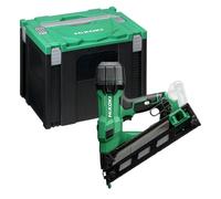 HiKOKI NT1865DAAW9Z 18 V Brushless 15-GA Angled Finish Nailer - Air-Spring (Gasless) Drive, 34° Collation, Dual Modes, LED Light, Dry-Fire Lockout, Body-Only w/Case