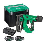 Hikoki NT1865DSAJXZ 18V Cordless Brushless 16G 2nd Generation Straight Finish Nailer with 2 x 2.0Ah Batteries, Charger & Case