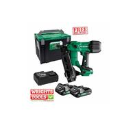 Hikoki NV1845DAJXZ Coil Nailer 18V 2 x 2.0Ah Li-ion, Covers a Wide Variety of Applications, from Vinyl siding, Window Installation to Drywall Fastening