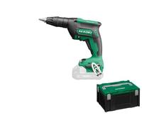 HiKOKI W18DAW2Z Cordless Drywall Screwdriver 18 V Brushless | Without battery, includes HSC II case, auto start, pulse mode, LED, for 41 mm screws, plasterboard mounting, 1 kg weight