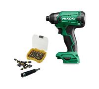 Hikoki Wh18Daw4Z 18V Compact Impact Driver Bare + 25 Piece Bit Set And Holder