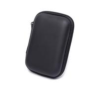 HIKOO DAILY 2PCS Portable Mini Earphone Bag Coin Purse Storage Box Carry Pouch Memory Card Case Cable Organizer Headphone Headset Accessories(Black)