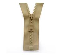 HIKOO DAILY 5PCS 5# 55/60/70/80/90cm Resin Zipper Open-End Automatic Zip For DIY Garment Sewing Bag Coat Cloth Zippers Repair Tailor Accessory(Khaki,55cm)