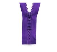 HIKOO DAILY 5PCS 5# Resin Zipper Open End Zip For Jacket Black Sleeping Bag Tent Accessories Zipper DIY Garment Sewing Zips 55/60/70/80/90cm(Purple,60cm)