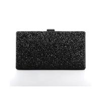 HIKOO DAILY DCNIYT Women Diamond Wedding Clutch Purse and Handbag Elegant Evening Clutch Bag for Party Diamond Sequin Gold Silver Shoulder Bag(Black,1#)