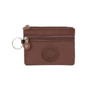 HIKOO DAILY Small Solid Canvas Coin Bags for Kids with Card Holder Men Women Wallet Storage Bag Students Bus ID Credit Card Holder Purses(Brown,1PCS)