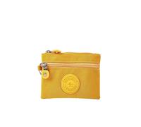 HIKOO DAILY Small Solid Canvas Coin Bags for Kids with Card Holder Men Women Wallet Storage Bag Students Bus ID Credit Card Holder Purses(Yellow,2PCS)