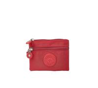 HIKOO DAILY Small Solid Canvas Coin Bags for Kids with Card Holder Men Women Wallet Storage Bag Students Bus ID Credit Card Holder Purses(Purple red,2PCS)