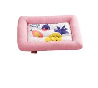 HIKOO DAILY Summer Pet Cooling Mat Fruit Shape Cool Ice Silk Sleeping Pad for Dog Cat Small Animal Soft Moisture-proof Mattress(-M-Pink Pineapple)