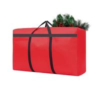 HikooLSS Small Christmas Tree Storage Bag 4Ft/5Ft Heavy Duty Reusable 600D Oxford Fabric Waterproof Dustproof Xmas Tree Bag/Container/Holder for Short Artificial Christmas Tree(39" X 12" X 24") Red