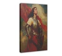 HIKPYY Joan of Arc Print Wall Art Canvas Poster Wall Art Decor Print Picture Paintings for Living Room Bedroom Decoration 16x24inch(40x60cm)