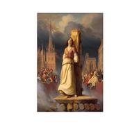 HIKPYY Joan of Arc’s Death at The Stake by Hermann Stilke Canvas Poster Wall Art Decor Print Picture Paintings for Living Room Bedroom Decoration 16x24inch(40x60cm)