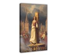 HIKPYY Joan of Arc’s Death at The Stake by Hermann Stilke Canvas Poster Wall Art Decor Print Picture Paintings for Living Room Bedroom Decoration 24x36inch(60x90cm)