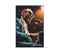 HIKPYY Ray Charles Music Poster Canvas Poster Bedroom Decor Landscape Office Room Decor Gift 08x12inch(20x30cm)