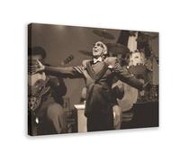 HIKPYY Ray Charles Music Poster Canvas Poster Bedroom Decor Landscape Office Room Decor Gift 08x12inch(20x30cm)