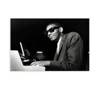 HIKPYY Ray Charles Music Poster Canvas Poster Bedroom Decor Landscape Office Room Decor Gift 16x24inch(40x60cm)