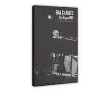 HIKPYY Ray Charles Music Poster Canvas Poster Bedroom Decor Landscape Office Room Decor Gift 24x36inch(60x90cm)