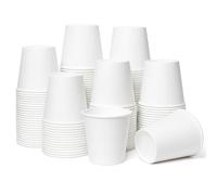 Hikrxya 200 Pcs Small Disposable Paper Cups, 2oz / 60ml White Paper Cups Mouthwash Cups Biodegradable and Compostable for Hot and Cold Drinks Coffee Tea Party Bathroom Travel and Picnic
