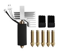 HIKUDIY 0.4mm Ceramic Hotend Print Head Extruder Kit Hot End with Extra 5Pcs Brass Nozzle and 2Pcs Nozzle Brushes for Elegoo Centauri Carbon/Centauri 3D printers