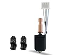 HIKUDIY 0.4mm Kobra S1/Kobra S1 Combo Ceramic Hotend, Extruder Print Head with 0.2mm 0.6mm Hardened Steel Nozzle for Anycubic Kobra S1/Kobra S1 Combo 3D Printer