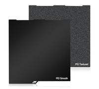 HIKUDIY 256x268mm Black PEI Double Sided Build Plate for Anycubic Kobra 3 V2/Kobra 3/Combo/ACE Pro, Smooth PEI+Textured PEI Spring Steel Plate Flexible Plate for Anycubic Kobra 3 3D Printer