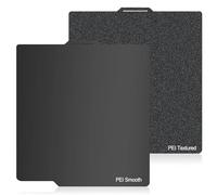 HIKUDIY 257x257mm Double-Sided PEI Build Plate for Bambu Lab X2D P2S A1 X1C X1 X1E P1P P1S, Black Smooth & Textured Flexible Spring Steel Plate, PLA PL TPU Low Temp Printing Bed