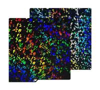 HIKUDIY 264X276mm PEF+PEY Build Plate for Kobra S1, Rainbow Confetti PEF+Galaxy PEY Platform Spring Steel Flexible Platform Heated Bed for Anycubic Kobra S1 Combo 3D Printer