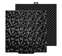 HIKUDIY 280x280mm PET PEO Double Side Build Plate for Qidi Q2, Smooth Diamond PEO+Carbon Fiber PET Spring Steel Sheet Heat Bed with Strong Adhesion & Easy Part Removal