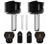 HIKUDIY 2PCS 0.2mm Hotend Kit for Bambu Lab A1/A1 Mini, 3D Printer Parts Replacement Print Head for Bambu Lab A2L/A1/A1 Mini 3D Printer