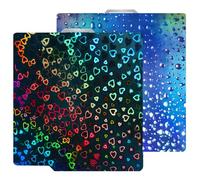 HIKUDIY New Upgraded 257x257mm H1H Build Plate for Bambu Lab A1/X1C/X1/X1E/P1P/P1S/P2S, Smooth Waterdrop+Smooth Sweetheart Spring Steel Plate Flexible Plate for Bambu Labs 3D Printer