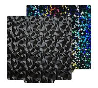 HIKUDIY PEO+PEY Build Plate for Adventurer AD5X/5M/5M Pro,Smooth Diamond+Galaxy Spring Steel Flexible Platform for Neptune 3 Pro/4, Kobra, Ender 3/3 Pro/3S1/3 v2, CR 20/CR 20 Pro, Ender 5/5 Pro