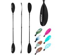 HIKULA Adjustable Carbon Fiber Shaft Kayak Paddle, Kayaking Oars with Reinforced Nylon Blade for Adults, 4 Piece, 86in/220cm to 90in/230cm