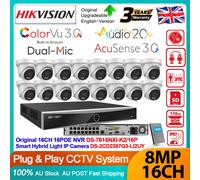 Hikvision 12MP 16 Channel NVR G3 ColorVu3.0 IP Camera System DS-2CD2387G3-LI2UY