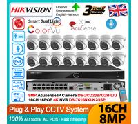 Hikvision 12MP 16CH 4K 8MP Hybrid Light Camera CCTV System ColorVu Acusense Mic