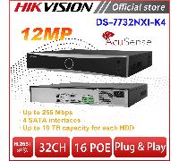 Hikvision 12MP 32 Channel NO-POE DS-7732NXI-K4 4SATA K Series NVR ANPR Acusense