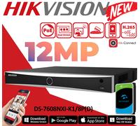HIKVISION 12MP ColorVu Night Vision CCTV Camera System Audio Mic 8-CH POE IP NVR