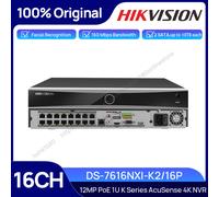 Hikvision 16CH 16POE AcuSense 4K NVR DS-7616NXI-K2/16P 12MP 2SATA Video Recorder