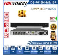 Hikvision 16CH 8K NVR DS-7616NI-M2/16P 4K 32MP 16Channel 16PoE IP Video Recorder