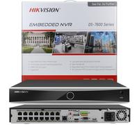 Hikvision 16CH NVR DS-7616NXI-K2/16P POE hybrid ColorVu Speaker 4K IP Camera Lot
