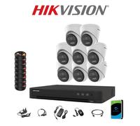 HIKVISION 2-WAY AUDIO SMART COLOURVU 5MP CCTV SYSTEM DVR 3K CAMERA SECURITY KIT