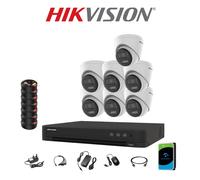 HIKVISION 2-WAY AUDIO SMART COLOURVU 5MP CCTV SYSTEM DVR 3K CAMERA SECURITY KIT