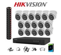 HIKVISION 2-WAY AUDIO SMART COLOURVU 5MP CCTV SYSTEM DVR 3K CAMERA SECURITY KIT