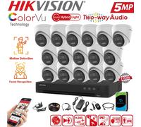 HIKVISION 2-WAY AUDIO SMART COLOURVU 5MP CCTV SYSTEM DVR 3K CAMERA SECURITY KIT